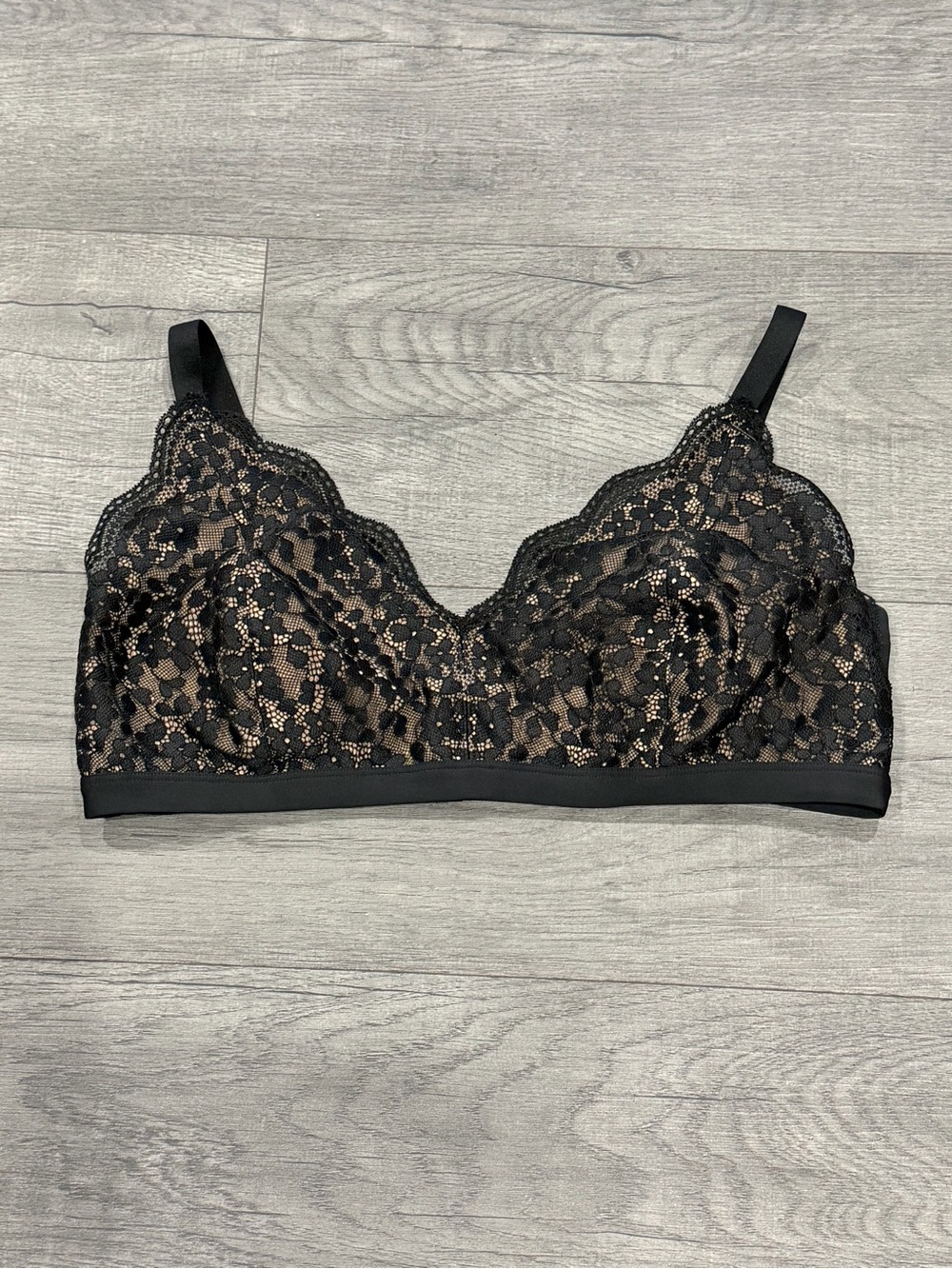 Warner's Black wire free floral lace escape bra Xl